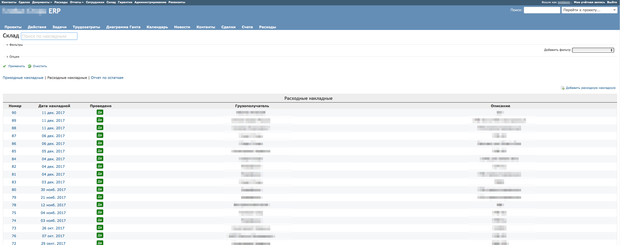 Плагин "Склад" для ERP Redmine