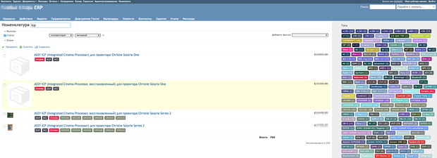 Плагин "Склад" для ERP Redmine