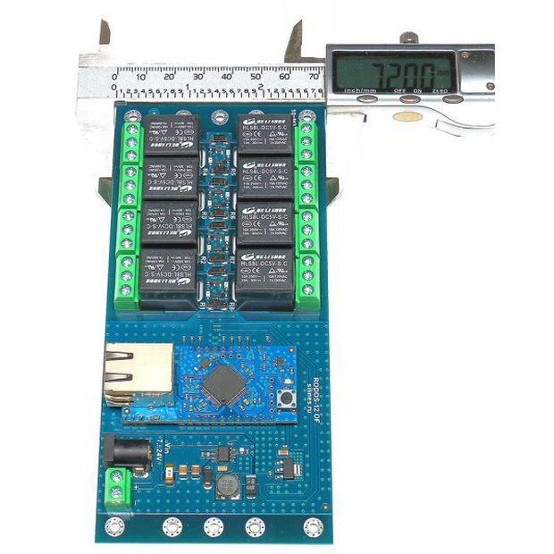 Ethernet реле на DIN рейку RODOS-12 Open Frame