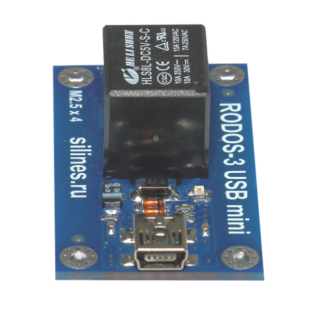 USB реле c разъемом mini-USB RODOS-3 (на 1 канал)